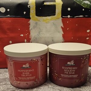 Peppermint Bark Truffle Product - Red And Raspberry Holiday Pie Candle